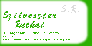 szilveszter rutkai business card